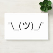 Shrug Emoticon Pennine_(ツ)_/ Japanse Kaomoji Post-it® Notes (Kantoor)