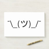 Shrug Emoticon Pennine_(ツ)_/ Japanse Kaomoji Post-it® Notes (Op bureau)