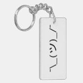 Shrug Emoticon Pennine_(ツ)_/ Japanse Kaomoji Sleutelhanger (Voorkant Links)