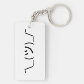 Shrug Emoticon Pennine_(ツ)_/ Japanse Kaomoji Sleutelhanger (achterkant)