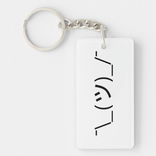 Shrug Emoticon Pennine_(ツ)_/ Japanse Kaomoji Sleutelhanger (Voorkant)