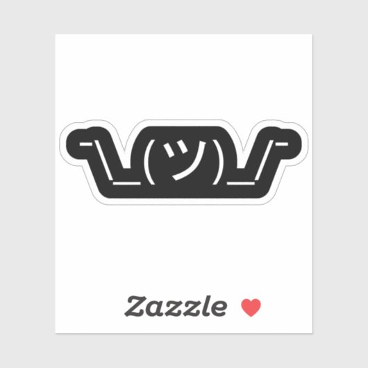 Shrug Emoticon Pennine_(ツ)_/ Japanse Kaomoji Sticker (Vel)