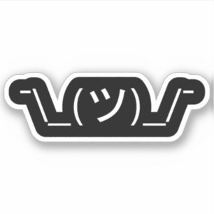 Shrug Emoticon Pennine_(ツ)_/ Japanse Kaomoji Sticker
