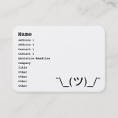 Shrug Emoticon Pennine_(ツ)_/ Japanse Kaomoji Visitekaartje (Voorkant)