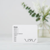 Shrug Emoticon Pennine_(ツ)_/ Japanse Kaomoji Visitekaartje (Staand voorkant)