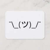 Shrug Emoticon Pennine_(ツ)_/ Japanse Kaomoji Visitekaartje (Achterkant)