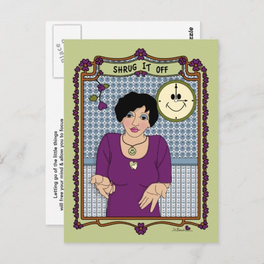 Shrug It Off_A_ Briefkaart (Voorkant / Achterkant)