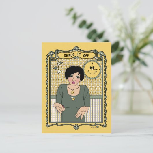 Shrug It Off_C_ Briefkaart (Staand voorkant)