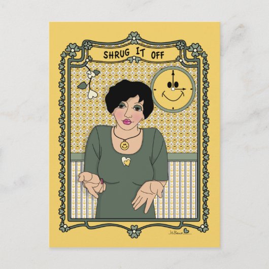 Shrug It Off_C_ Briefkaart (Voorkant)