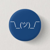 Shruggie Emoticon Ronde Button 3,2 Cm (Voorkant)
