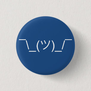 Shruggie Emoticon Ronde Button 3,2 Cm