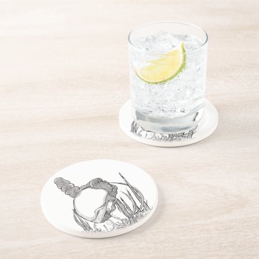 Shrunk Zandsteen Onderzetter (Zijkant)