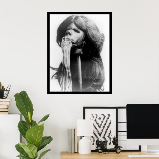 Shrunken Head in Ecuador 1894 Poster (Thuiskantoor)