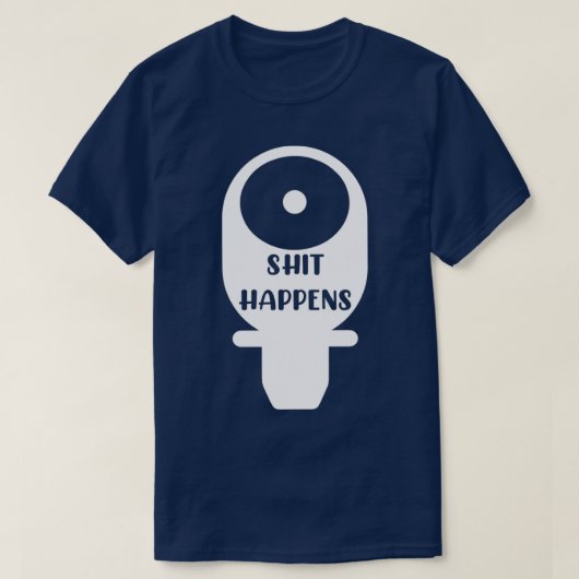 Sht Happens Ostomy T-shirt (Design voorkant)