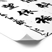 Shu Fa, Chinese kalligrafie Poster (Hoek)