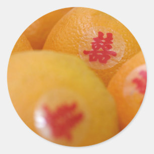 Shuan Xi Sinaasappels Ronde Sticker