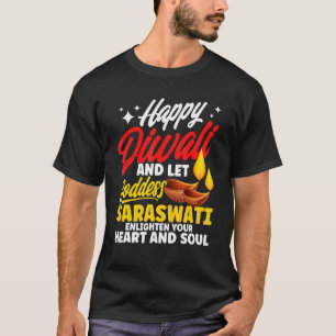 Shubh Deepalawi Happy Diwali Goddess Saraswati Diw T-shirt