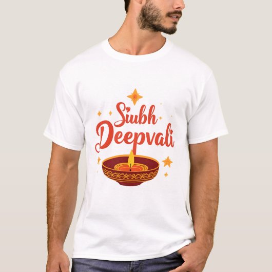 ✨ Shubh Deepavali | Traditional Diwali Rangoli | T-shirt (Voorkant)