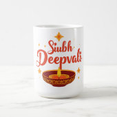 ✨ Shubh Deepavali | Traditionele Diwali Rangoli | Koffiemok (Center)
