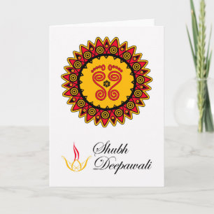 Shubh Deepawali, Diwali, de Voetafdrukken van Kaart