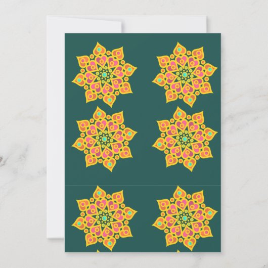 Shubh Deepawali Happy Diwali Uitnodiging (Achterkant)