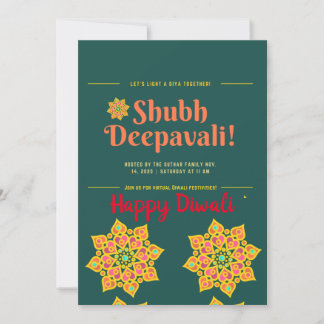 Shubh Deepawali Happy Diwali Uitnodiging