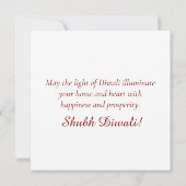 Shubh Diwali Merigold Gold Diya Festival van het L Feestdagenkaart (Achterkant)