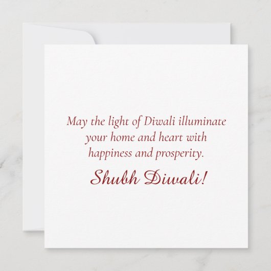 Shubh Diwali Merigold Gold Diya Festival van het L Feestdagenkaart (Achterkant)