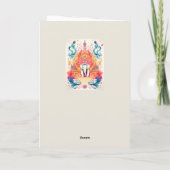 🐘 Shubh Diwali met Waterverf Elegantie Feestdagen Kaart (Achterkant)