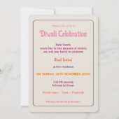 🐘 Shubh Diwali met Waterverf Elegantie Kaart (Achterkant)