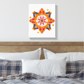 Shubh Diwali traditionele Indiase kunst aan de muu Canvas Afdruk (Insitu (Slaapkamer))