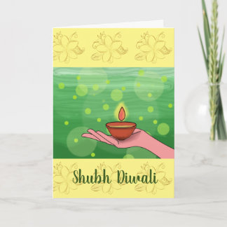 Shubh Diwali Vouwelijke Wenskaart/Feestdagkaart Kaart