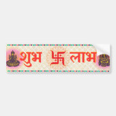 Shubh Labh Hindoeïstisch symbool van vrede en welv Bumpersticker (Voorkant)