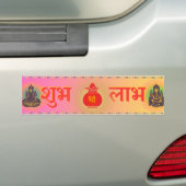 Shubh Labh Hindoeïstisch symbool van vrede en welv Bumpersticker (Op auto)