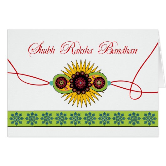 Shubh Raksha Bandhan, Rakhi Wristband Festival (Voorkant Horizontaal)