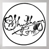 Shubham Liefde Calligrafie Kunst Poster (Voorkant)