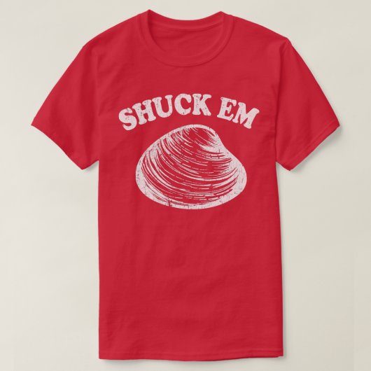 Shuck Em Clams Quahog Shellfish Shucking Digging R T-shirt (Design voorkant)
