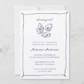 Shuck Yeah Oysters Nautisch Blauw Vrijgezellenfees Kaart (Voorkant)