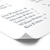 "Shucks" Coastal Oyster Alfabetische Zitting Grafi Poster (Hoek)