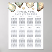 "Shucks" Kust Oyster Trouwstoel Grafiek Poster (Voorkant)