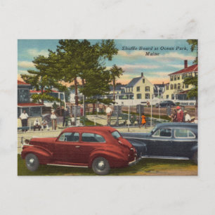 Shuffle Board, Ocean Park, Maine Cars Briefkaart