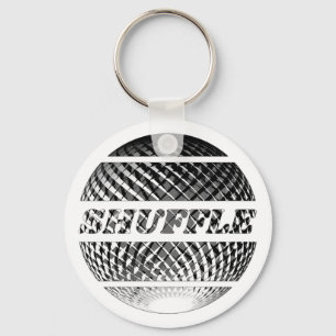 Shuffle dans disco bal in zilver sleutelhanger