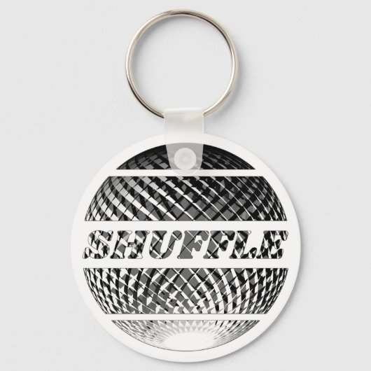 Shuffle dans disco bal in zilver sleutelhanger (Achterkant)