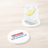 Shuffleboard Het is een stuk taart voor mij Zandsteen Onderzetter (Zijkant)