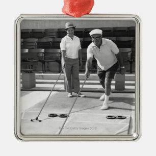 Shuffleboard Metalen Ornament