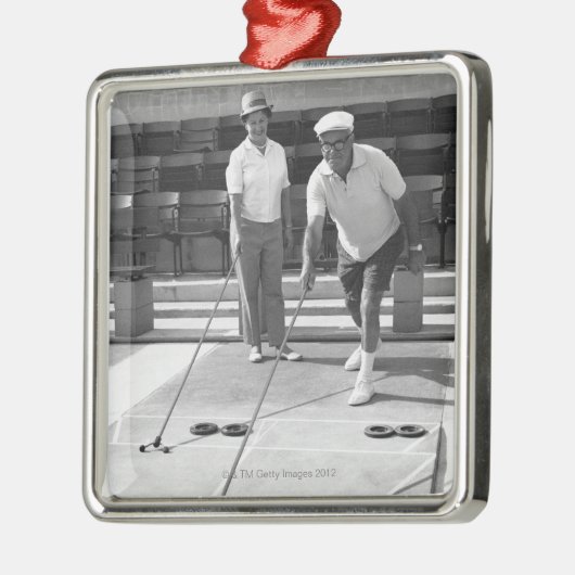 Shuffleboard Metalen Ornament (Links)