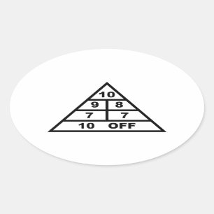 Shuffleboard Ovale Sticker
