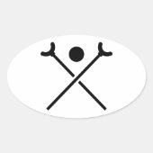 Shuffleboard Ovale Sticker (Voorkant)