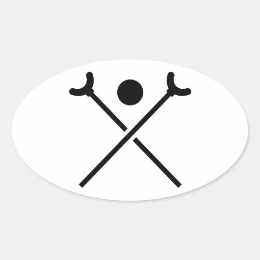 Shuffleboard Ovale Sticker (Voorkant)