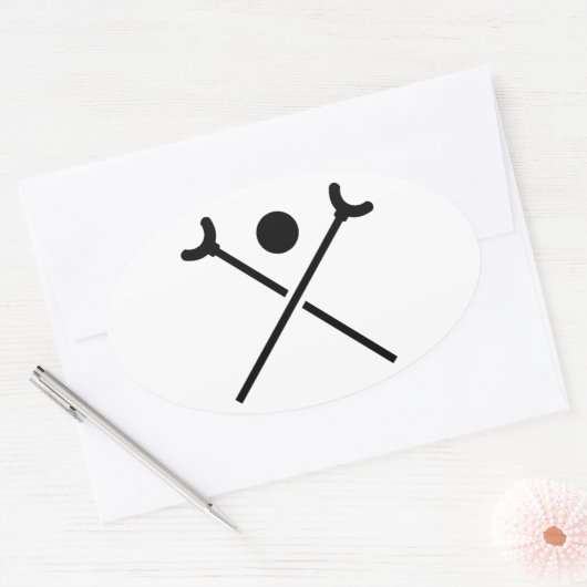 Shuffleboard Ovale Sticker (Envelop)